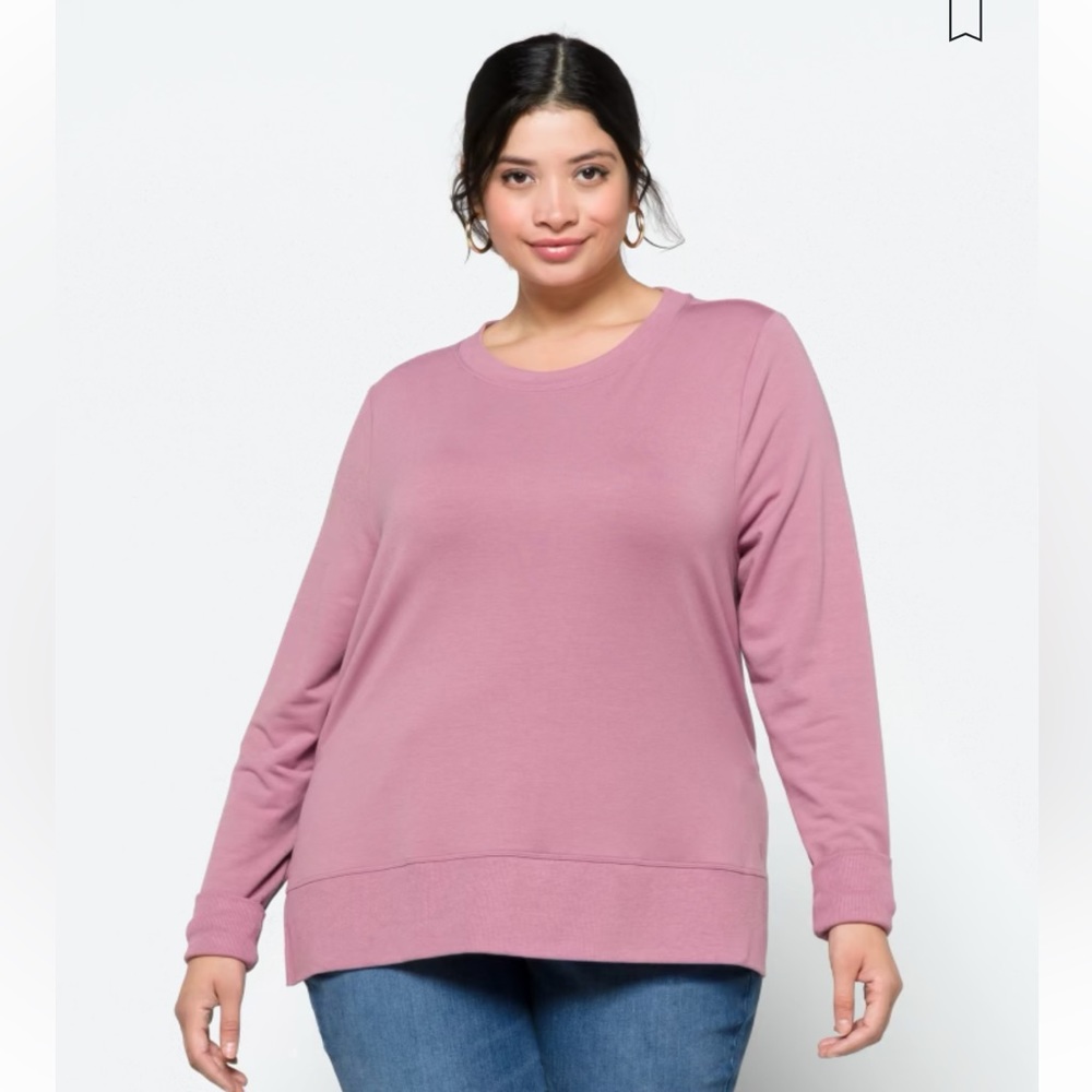 NWT Serene Luxe Side Slit Pullover